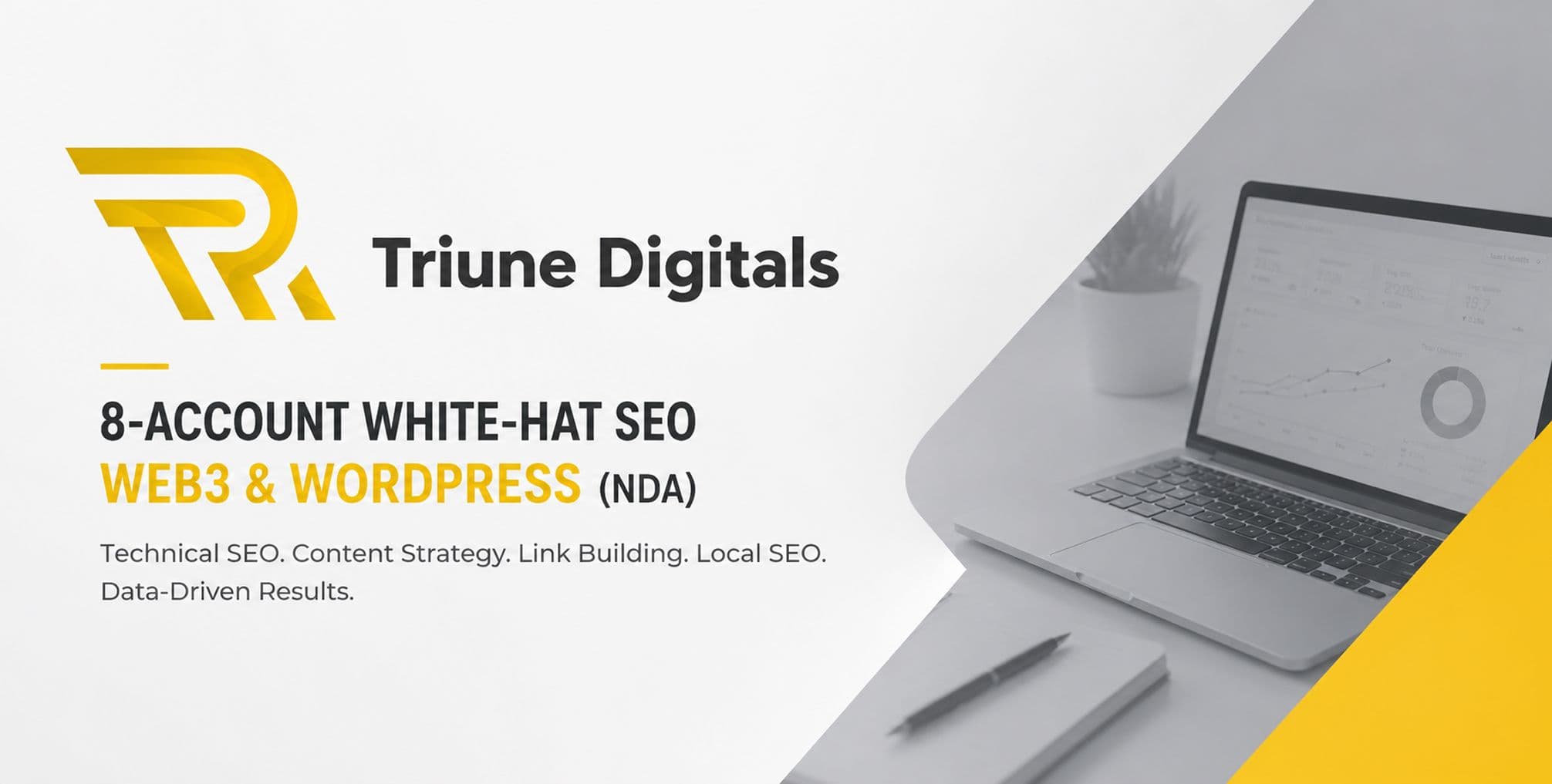 Triune Digitals Armenia agency white-hat SEO Web3 WordPress reporting case study